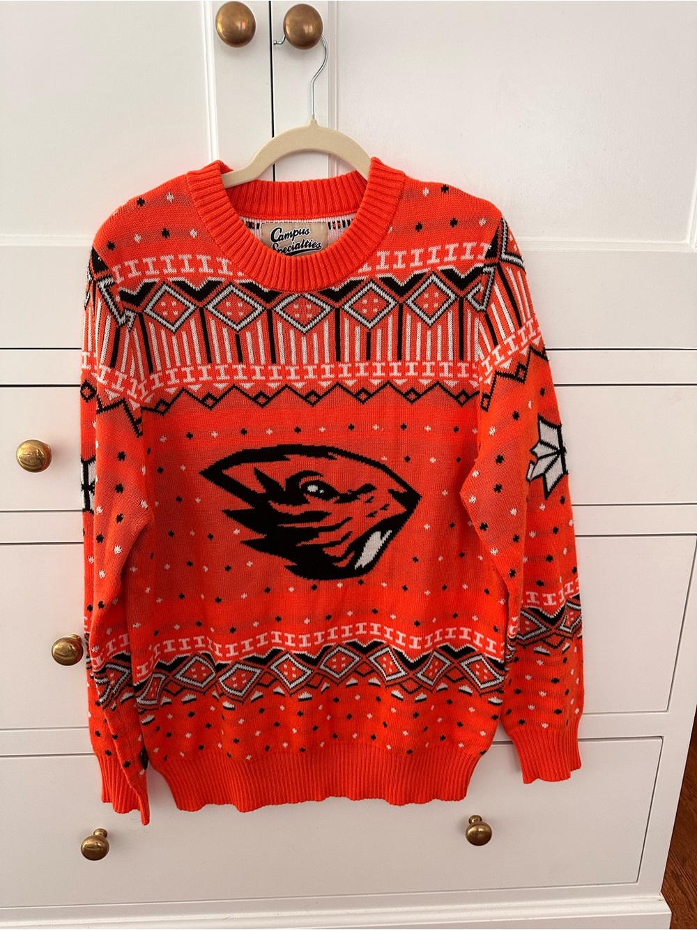 Men’s Oregon State Beavers holiday Fair Isle Logo Sweater
